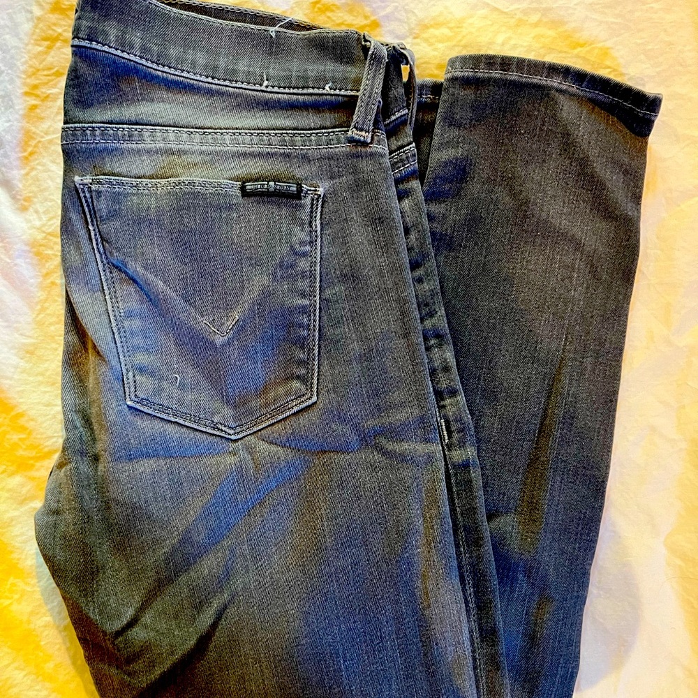 Hudson Krista super skinny crop grey jeans